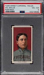 1909-1911 T206 White Border Vic Willis Portrait PSA VG-EX 4