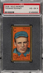 1911 T205 Gold Border Thomas Downey PSA VG-EX 4