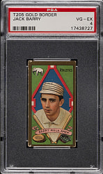 1911 T205 Gold Border Jack Barry PSA VG-EX 4