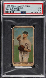 1909-1911 E90-1 American Caramel Kitty Bransfield "P" on Shirt PSA FAIR 1.5