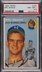 1954 Topps #181 Mel Roach PSA NM-MT+ 8.5