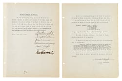 1918 George Wright Signed Wright & Ditson Document - PSA/DNA