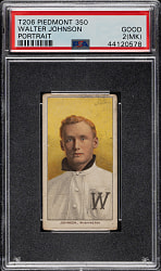 1909-1911 T206 White Border Walter Johnson Portrait PSA GOOD 2 (MK)