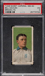 1909-1911 T206 White Border Bill Dahlen Brooklyn PSA VG 3