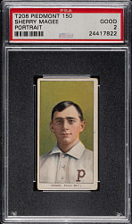 1909-1911 T206 White Border Sherry Magee Portrait PSA GOOD 2