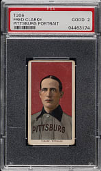 1909-1911 T206 White Border Fred Clarke Portrait PSA GOOD 2