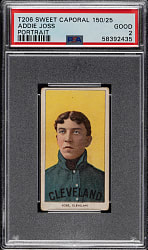 1909-1911 T206 White Border Addie Joss Portrait PSA GOOD 2