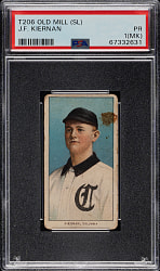 1909-1911 T206 White Border J. F. Kiernan Southern Leaguer PSA POOR 1 (MK) - Old Mill Back