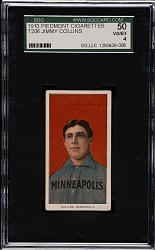 1909-1911 T206 White Border Jimmy Collins SGC VG/EX 50