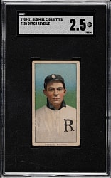 1909-1911 T206 White Border Dutch Revelle Southern Leaguer SGC GOOD+ 2.5 - Old Mill Back