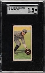 1909-1911 T206 White Border Dom Mullaney Southern Leaguer SGC FAIR 1.5 - Old Mill Back