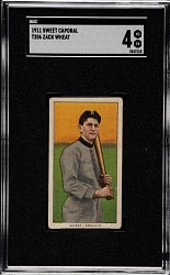 1909-1911 T206 White Border Zack Wheat Rookie SGC VG/EX 4
