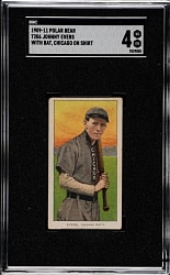1909-1911 T206 White Border Johnny Evers with Bat, Chicago on Shirt SGC VG/EX 4 - Polar Bear Back