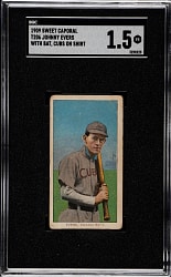 1909-1911 T206 White Border Johnny Evers with Bat, Cubs on Shirt SGC FAIR 1.5