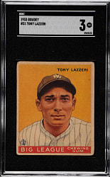 1933 R319 Goudey #31 Tony Lazzeri SGC VG 3