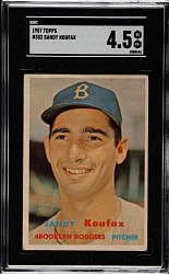 1957 Topps #302 Sandy Koufax SGC VG/EX+ 4.5