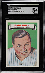 1967 Topps "Who Am I?" #12 Babe Ruth SGC EX 5