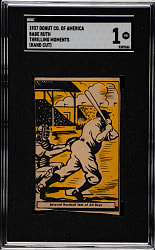 1937 Donut Co. of America "Thrilling Moments" Babe Ruth SGC POOR 1