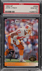 1993 Upper Deck SP Football #259 John Lynch Rookie PSA GEM MINT 10