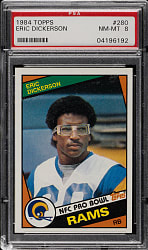 1984 Topps Football #280 Eric Dickerson Rookie PSA NM-MT 8