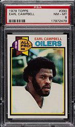 1979 Topps Football #390 Earl Campbell Rookie PSA NM-MT 8