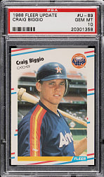 1988 Fleer Update #U-89 Craig Biggio Rookie PSA GEM MINT 10