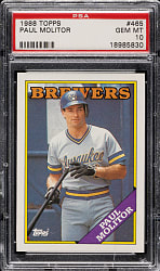 1988 Topps #465 Paul Molitor PSA GEM MINT 10