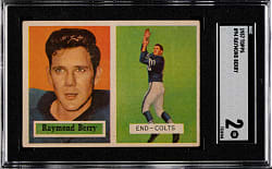 1957 Topps Football #94 Raymond Berry Rookie SGC GOOD 2