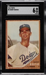 1962 Topps #5 Sandy Koufax SGC EX/NM 6