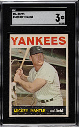 1964 Topps #50 Mickey Mantle SGC VG 3