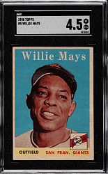 1958 Topps #5 Willie Mays SGC VG/EX+ 4.5