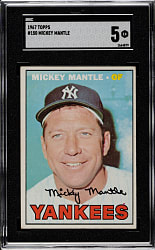 1967 Topps #150 Mickey Mantle SGC EX 5