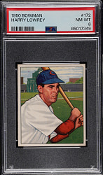 1950 Bowman #172 Harry Lowrey PSA NM-MT 8