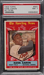 1959 Topps #561 Hank Aaron All-Star PSA NM 7
