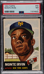 1953 Topps #62 Monte Irvin PSA NM 7