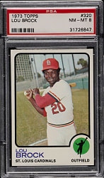 1973 Topps #320 Lou Brock PSA NM-MT 8