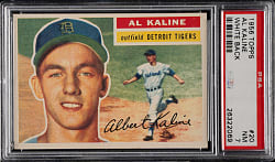 1956 Topps #20 Al Kaline White Back PSA NM 7