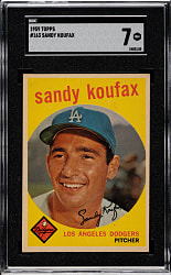 1959 Topps #163 Sandy Koufax SGC NM 7
