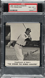 1961 Kahn's Wieners Tito Francona PSA NM-MT+ 8.5