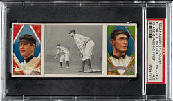 1912 T202 Hassan Triple Folder "Chase Guarding First" Hal Chase/Wolter PSA VG-EX+ 4.5