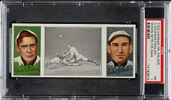 1912 T202 Hassan Triple Folder "Dooin Gets His Man" Dooin/Doolan PSA POOR 1