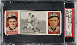1912 T202 Hassan Triple Folder "Chance Beats Out A Hit" McIntyre/Archer PSA GOOD 2