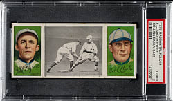 1912 T202 Hassan Triple Folder "Collins Easily Safe" Byrne/Fred Clarke PSA GOOD 2