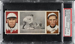 1912 T202 Hassan Triple Folder "Bush Just Misses Austin" Moran/Magee PSA EX-MT 6
