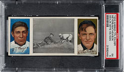 1912 T202 Hassan Triple Folder "Devlin Gets His Man" Christy Mathewson/Meyers PSA EX 5
