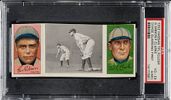 1912 T202 Hassan Triple Folder "Chase Guarding First" Fred Clarke/Gibson PSA VG-EX 4 (MC)