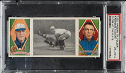 1912 T202 Hassan Triple Folder "Close At The Plate" White/Payne PSA VG-EX 4