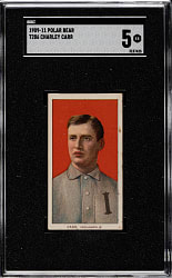 1909-1911 T206 White Border Charley Carr SGC EX 5 - Polar Bear Back