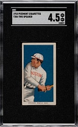 1909-1911 T206 White Border Tris Speaker Rookie SGC VG/EX+ 4.5