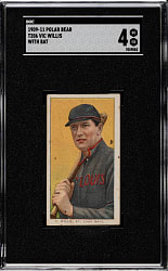 1909-1911 T206 White Border Vic Willis with Bat SGC VG/EX 4 - Polar Bear Back